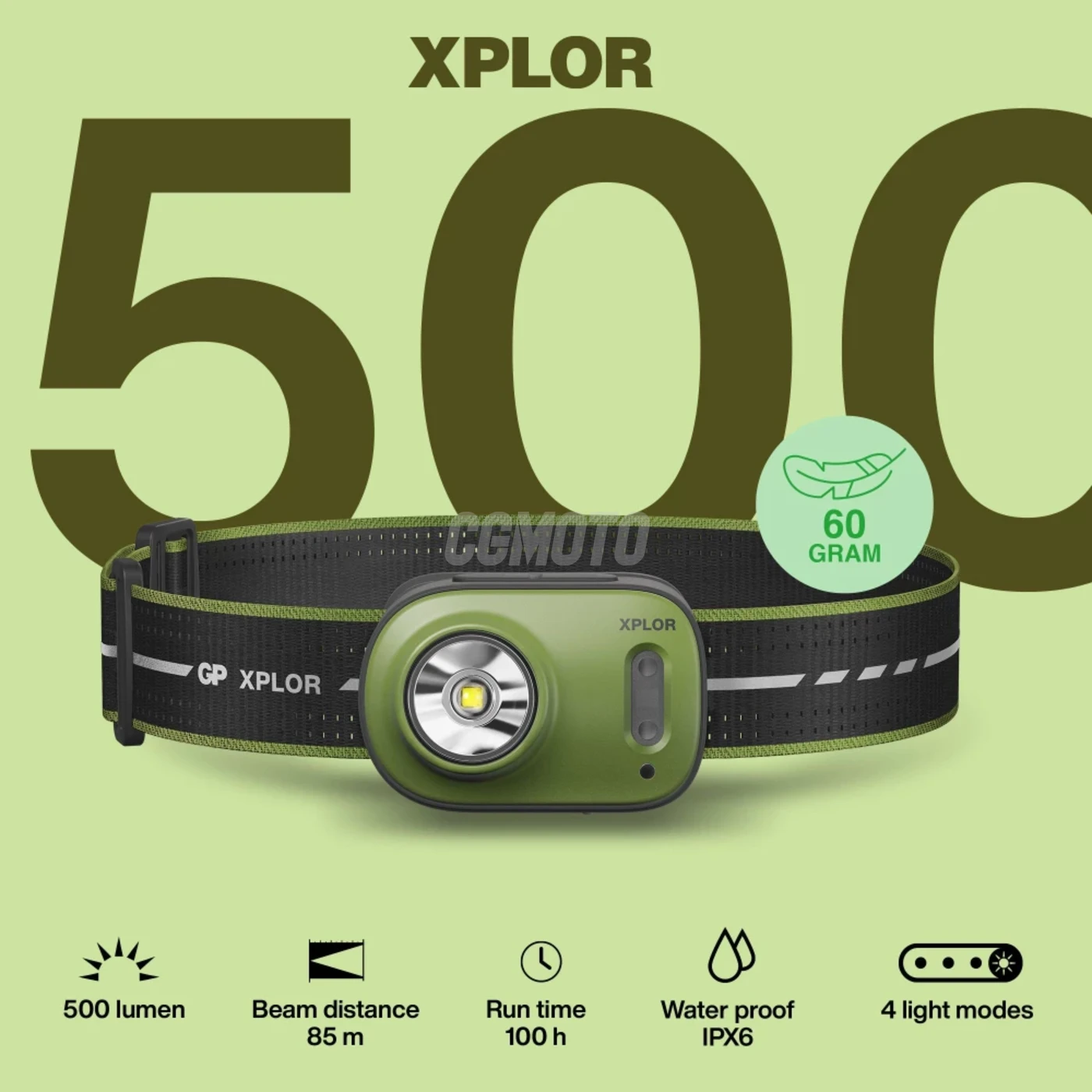 GP XPLOR Lampada frontale ricaricabile PHR17 - 500LM