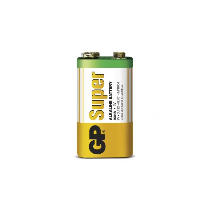Pile alcaline 1 x 9V / 6LF22 SUPER - 9V - GP Battery Pile alcaline 1 x 9V / 6LF22 SUPER - 9V - GP Battery