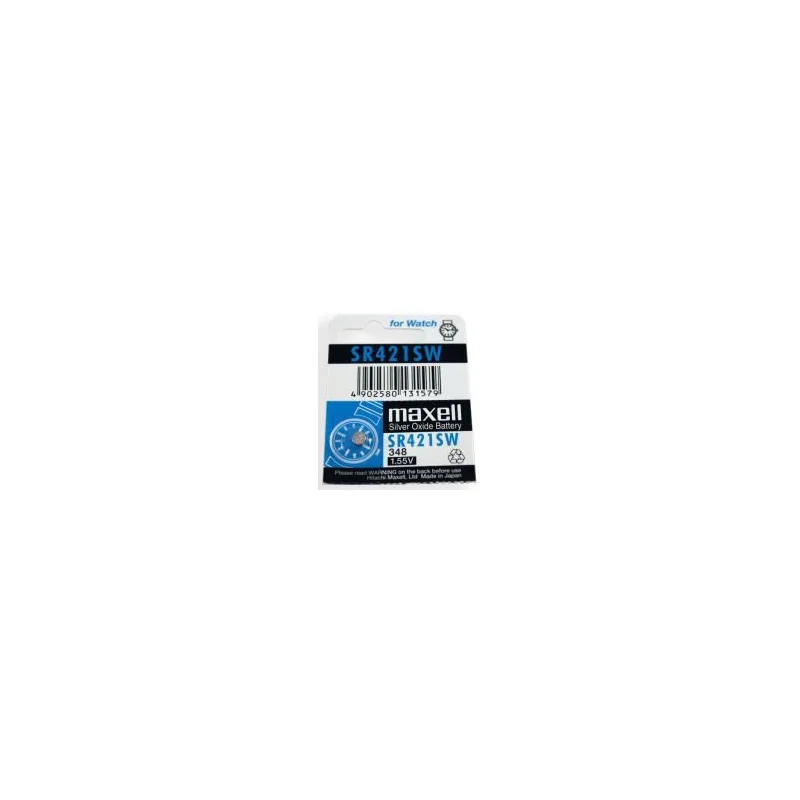 Pile bouton SR421 / 348 - 1,55V - oxyde d'argent - Maxell