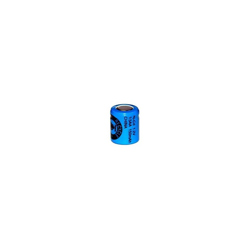 Pile NiCD 1/3 AA 150 mAh tête plate - 1,2V - Evergreen Pile NiCD 1/3 AA 150 mAh tête plate - 1,2V - Evergreen