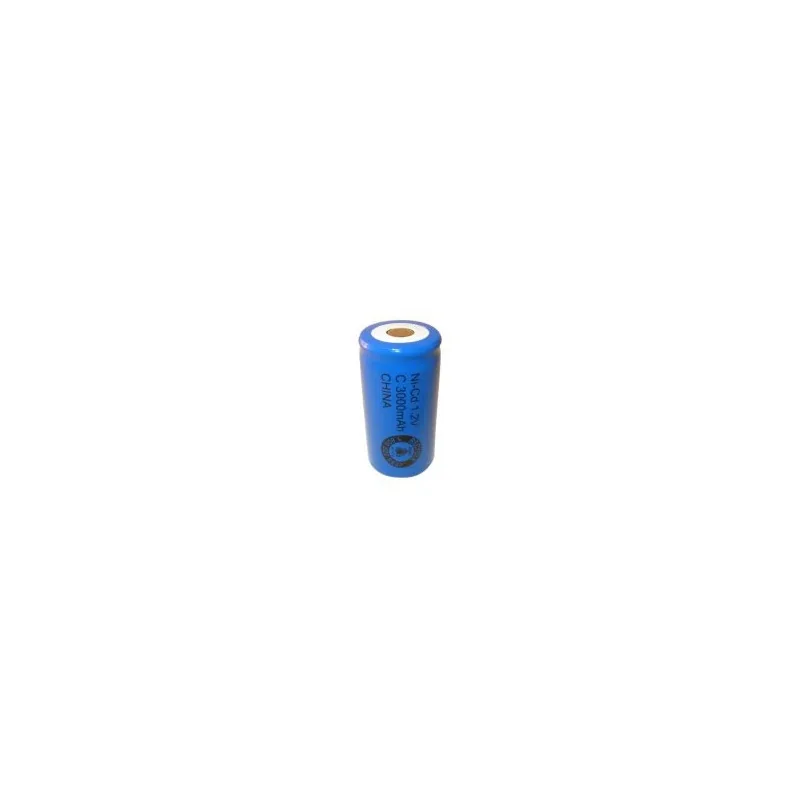 Pile NiCD C 3000 mAh tête plate - 1,2V - Evergreen