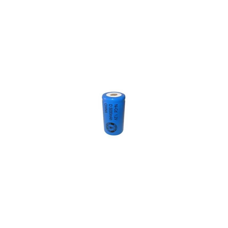 Pile NiCD D 5000 mAh tête plate - 1,2V - Evergreen