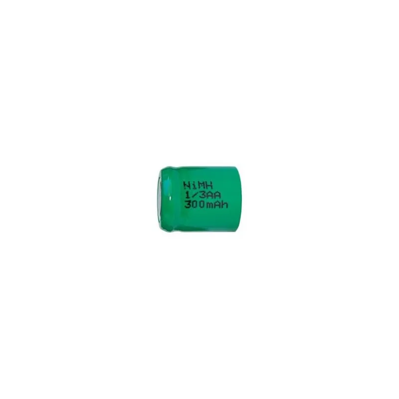 Pile NiMH 1/3 AA 300 mAh tête plate - 1,2V - Evergreen