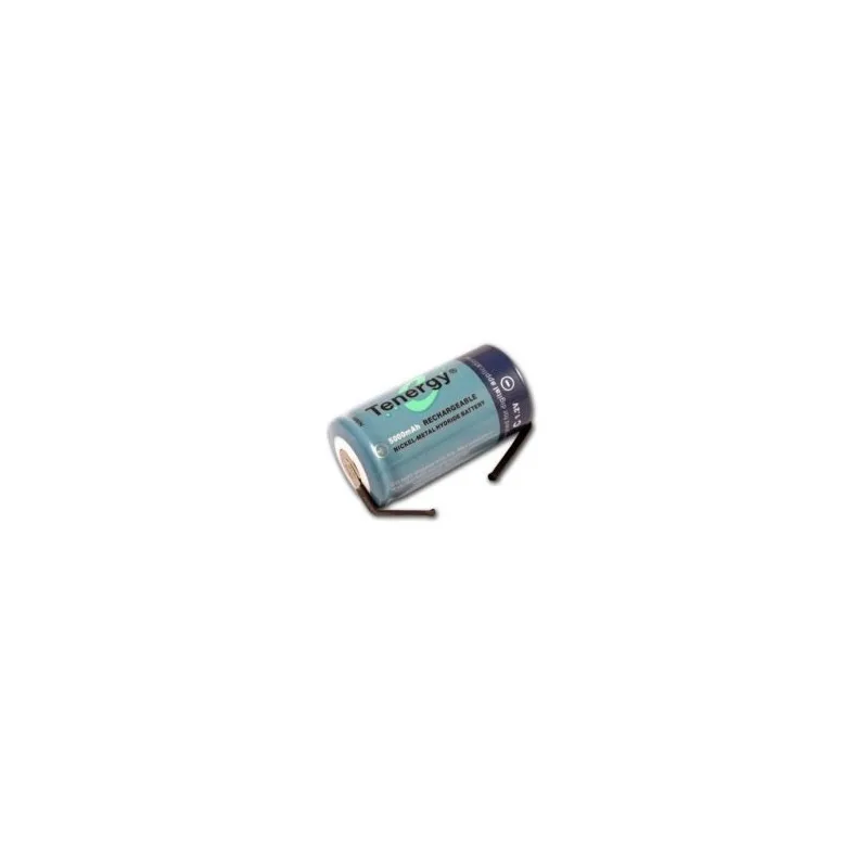Pile NiMH C 5000 mAh tête plate avec languettes - 1,2V - Tenergy