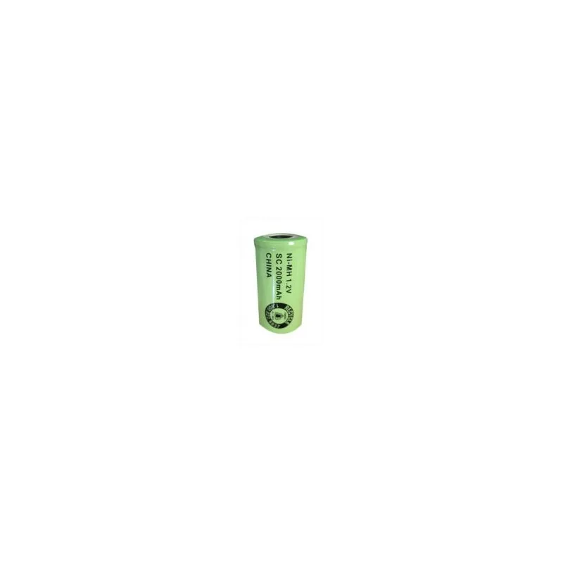 Pile NiMH Sub C 2000 mAh tête plate - 1,2V - Evergreen