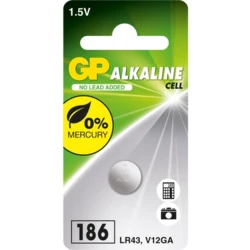 1 batteria a bottone alcalina LR43 1,5 V 1 batteria a bottone alcalina LR43 1,5 V