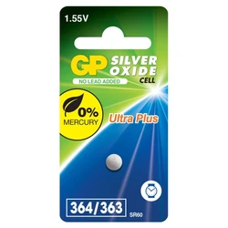 1 batteria a bottone all'ossido d'argento SR60 1,55 V Ultra Plus 