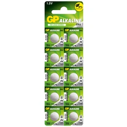 10 batterie a bottone alcalinass LR43 1,5 V 