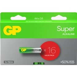 16 batterie alcaline AA 1,5 V Super 