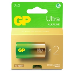 2 batterie alcaline D 1,5 V Ultra 