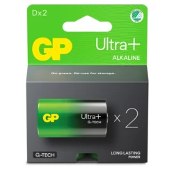 2 batterie alcaline D 1,5 V Ultra Plus 