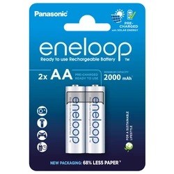 2 batterie ricaricabili NIMH AA 1,2 V 2000 mAh