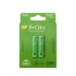 Blister di 2 Batterie AA Ricaricabili Recyko+ 2100mAh
