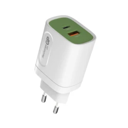 20W PD Wallcharger 1xUSB-C + 1xUSB-A