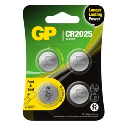 4 batterie a bottone al litio CR2025 3 V 