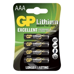 4 batterie al litio AAA 1,5 V 