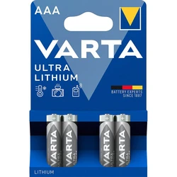 4 batterie al litio LR03/AAA 1,5 V Ultra 