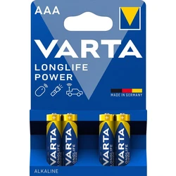 4 batterie alcaline LR03/AAA 1,5 V Longlife Power 1250 mAh