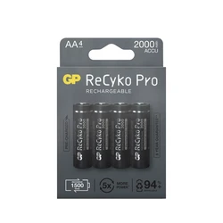 4 batterie ricaricabili NIMH AA 1,2 V Recyko Pro 2000 mAh
