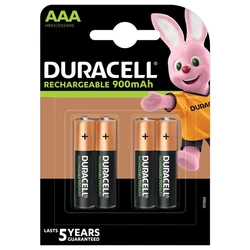 4 batterie ricaricabili NIMH AAA 1,5 V 900 mAh