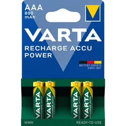 4 batterie ricaricabili NIMH LR03/AAA 1,2 V Ready2Use 800 mAh 