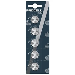 5 batterie a bottone al litio CR2032 3 V 