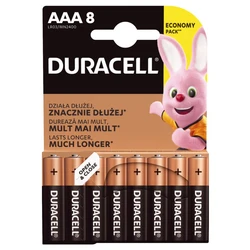 Duracell Duralock C&B MINI STILO AAA x 8 pile alcaline