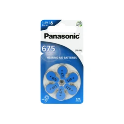 Panasonic 675 per apparecchi acustici x 6 pile