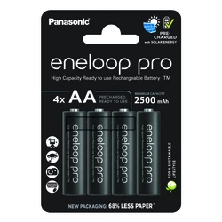 Panasonic Eneloop PRO NEW R6 AA 2500mAh x 4 pile ricaricabili (blister) 