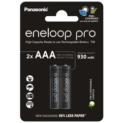 Panasonic Eneloop PRO NEW Ni-MH 930mAh R03/AAA x 2 pile ricaricabili (blister)