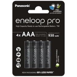 Panasonic Eneloop PRO NEW Ni-MH 930mAh R03/AAA x 4 pile ricaricabili (blister)
