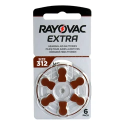 6 batterie acustiche zinco-aria 312 1,45 V Extra 