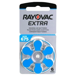 6 batterie acustiche zinco-aria 675 1,45 V Extra 
