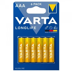 6 batterie alcaline LR03/AAA 1,5 V Longlife 