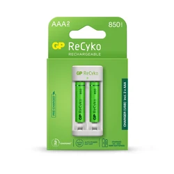 Caricabatterie standard GP E211 + 2 batterie NiMH AAA 850 mAh