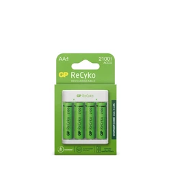 Caricabatterie standard GP E411 + 4 batterie NiMH AA 2000 mAh