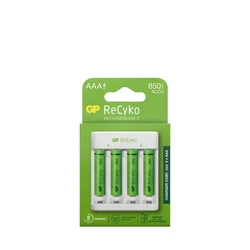 Caricabatterie standard GP E411 + 4 batterie NiMH AAA 800 mAh