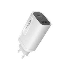 GaN Walladapter 2xUSB-C + 1xUSB-A 65W + câble USB-C 2m - 100W