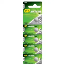 Pile bouton alcaline 5 x GP 186 / LR43 / V12GA - 1,5V - GP Battery