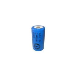 Pile NiCD D 5000 mAh tête plate - 1,2V - Evergreen