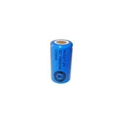 Pile NiCD Sub C 1500 mAh tête plate - 1,2V - Evergreen
